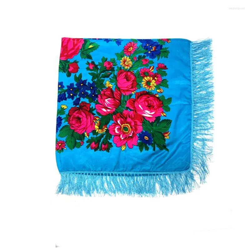 Scarves 2023 Flora Pashmina For Women Big Size Headscarf Muslim Headwraps Party Wedding Shawl Bandana