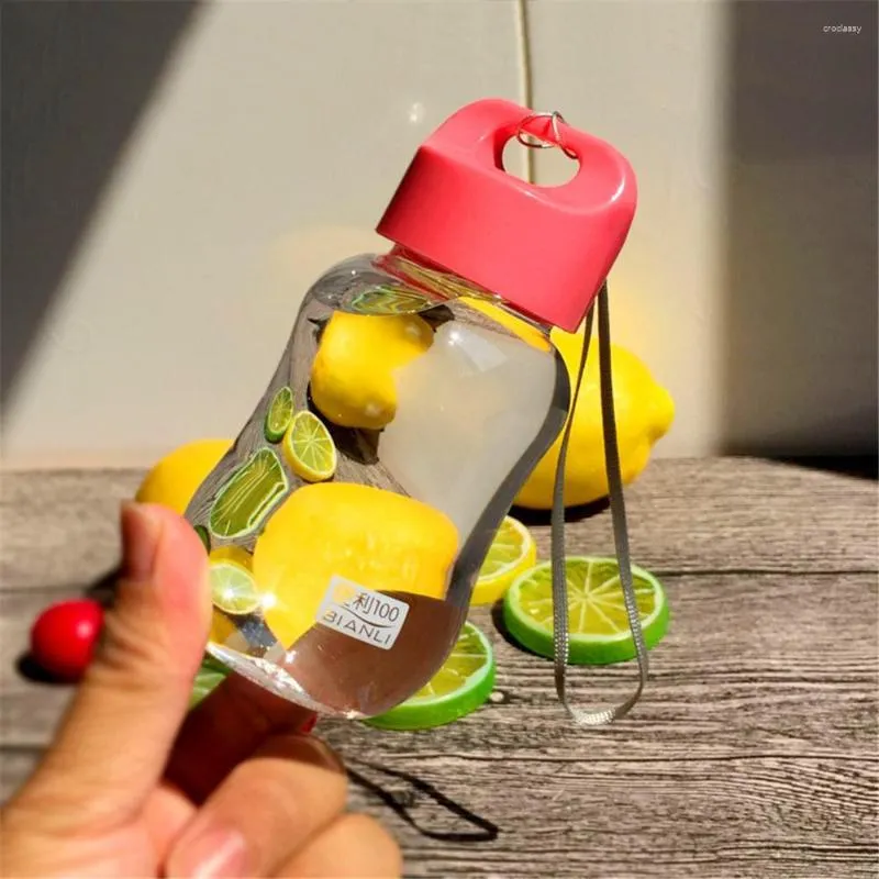 Su Şişeleri 1pcs 200/270ml Plastik Renkli Şişe BPA Bedava Çocuklar İçin Taşınabilir Okul Çocuklar İçin Mini Sevimli