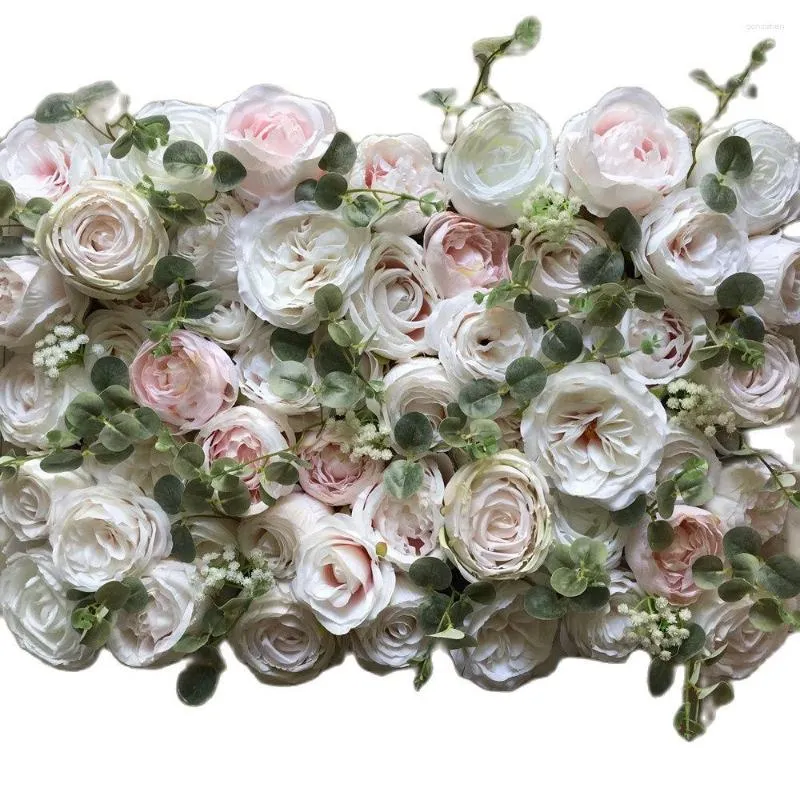 Dekorativa blommor rosa 8 st/parti konstgjorda siden hortensia ros 3d blomma vägg bröllop bakgrund dekoration scen tongfeng