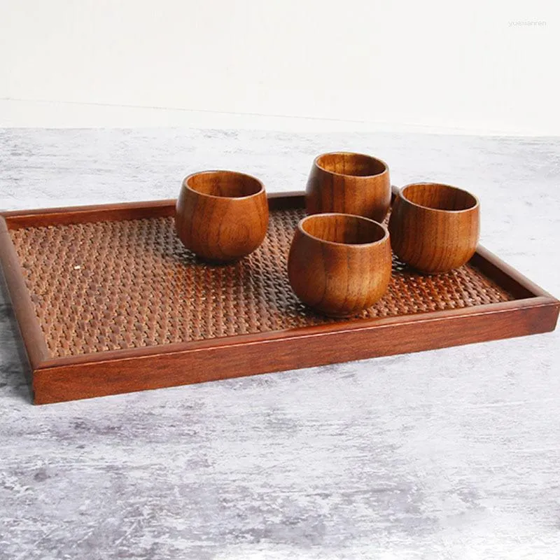 Cups Saucers 1pcs Wood Small Tea Coffee Cup Solid Wine Wooden High Quality Handmade Natural
