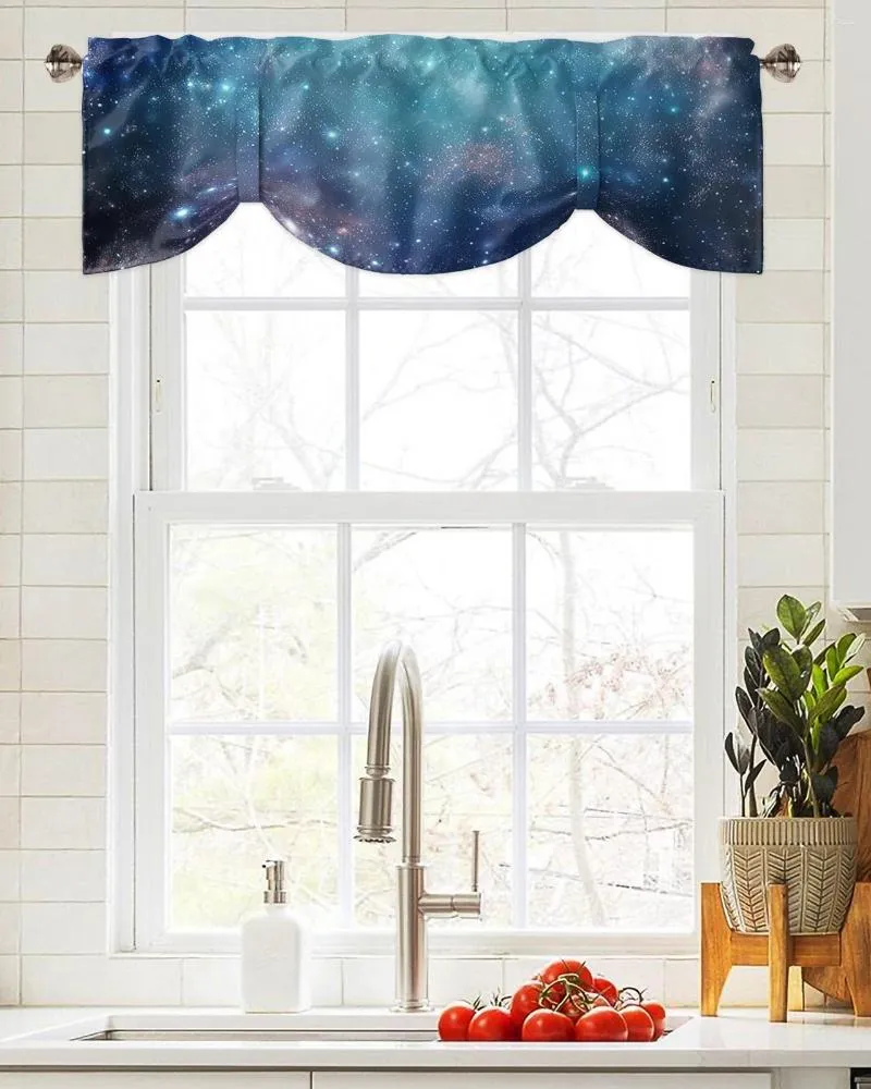 Rideau ciel étoilé étoiles voie lactée fenêtre salon armoires de cuisine attache cantonnière passe-tringle