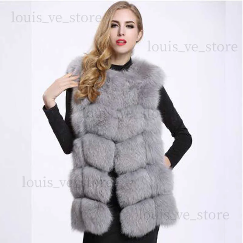 2018 herbst Winter Warme Mode Frauen Import Mantel Pelz Westen Hochwertige Faux Pelzmantel Lange Weste frauen Jacke T230808