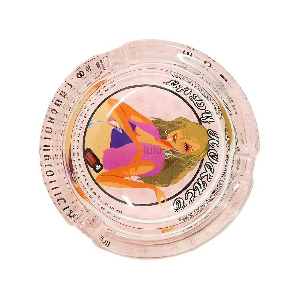 Lady Hornet Glass Ashtray med cigaretter Holder 65*35mm mini Desk Ash Tray Home Ash Collection Box Rökning Accessory Girl Gift HKD230808