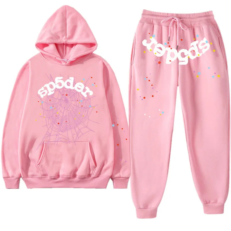 Spider Web Print Hoodie: Designer Y2K Tracksuit for Men and