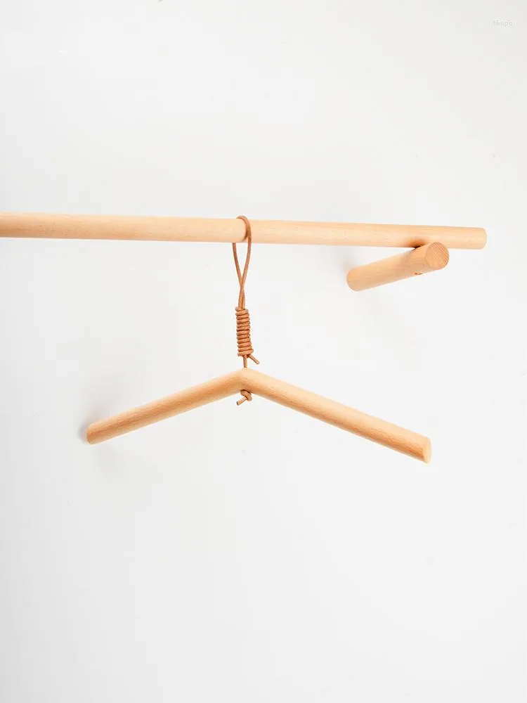 Hangers Creative Hand-Made Wooden Clothes Hanger Japan Style Eco Natural Beech Wood Wardrobe Organizer Household/Clothing Store