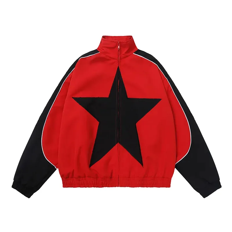 Mens Jackets Spring Bomber Jacket Men Women Vintage Star