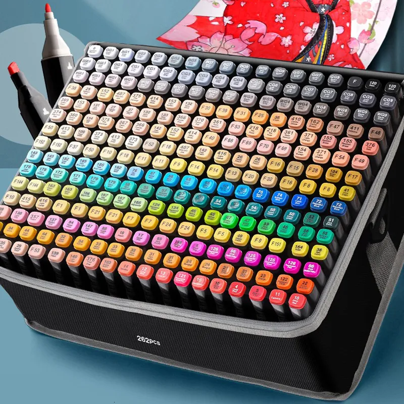 10 & “Harmony” COMPLETE BOX Colorful Brush Markers Set For Artists: 12 168 Shades For