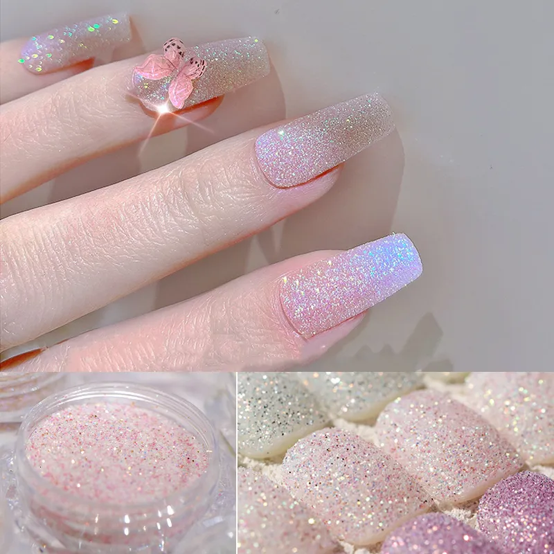 Nail Glitter 1 Box Box powder chrome chrome iridescent pigment crystal equins uv gel polish nails decoration 230808