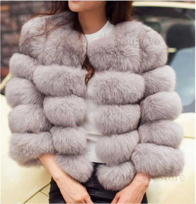 God kvalitet ny mode lyx päls väst kvinnor kort vinter varm jacka kappa maistcoat variation färg för val t230808