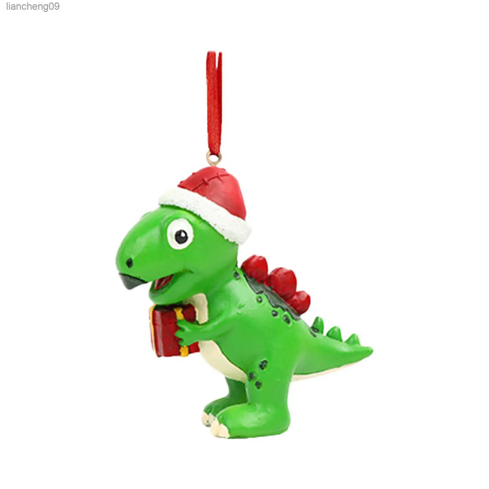 Jul dinosaurie dekoration hänge julgran hängande prydnadsdekorationer 3D Xmas trädhänge för hemmalekor L230620