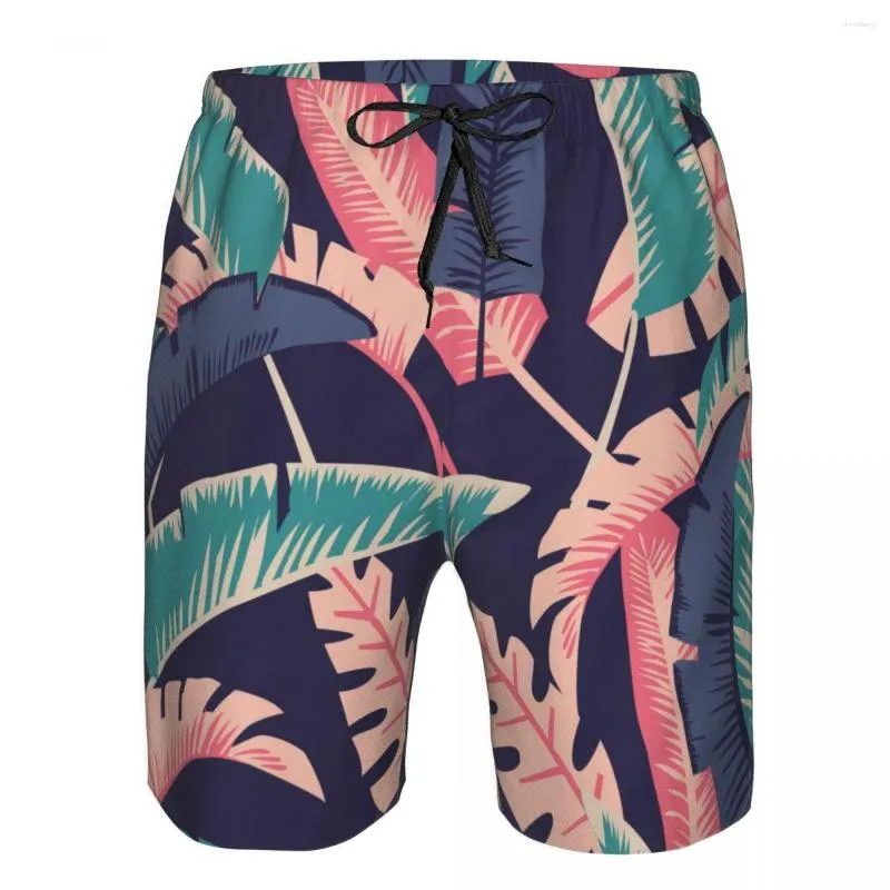Shorts pour hommes maillots de bain pour hommes dessin animé feuilles de bananier hommes troncs maillot de bain vêtements de plage Boardshorts