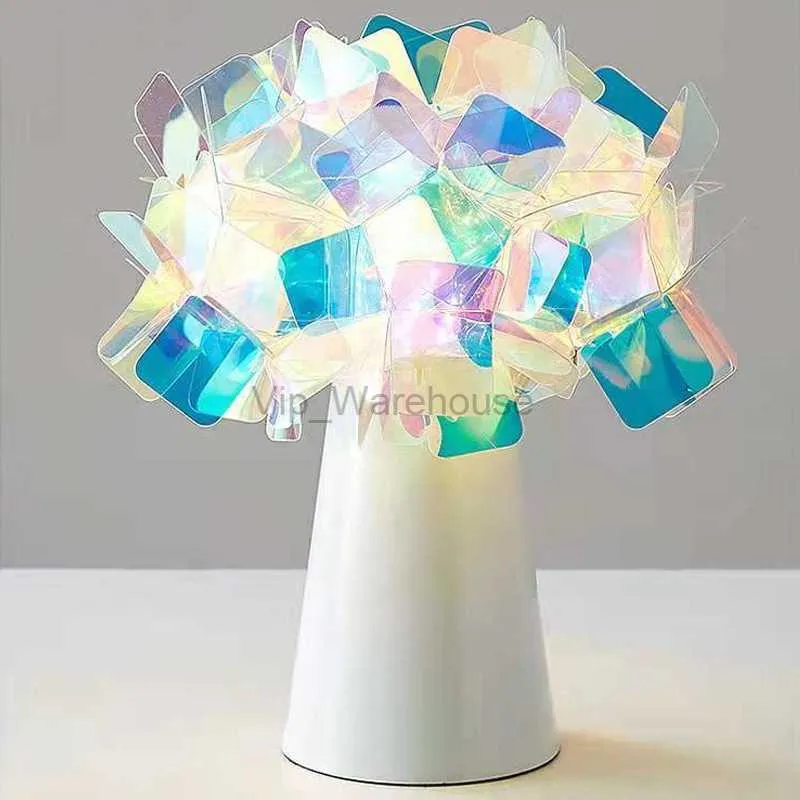 Postmodern Flower Lamp Table LED Italian Creative Design Desk Lighting Decorative Banquet Dinner Room HKD230808