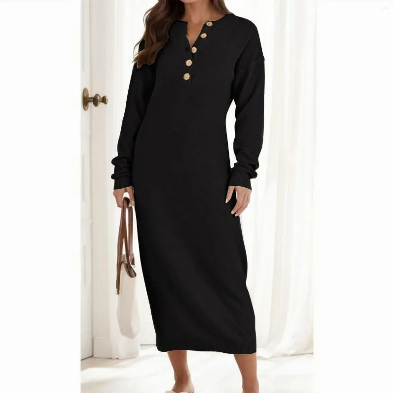 white christmas dresses Business Casual Sweater Dress(Green) – MOUNTMARIAH main image 1