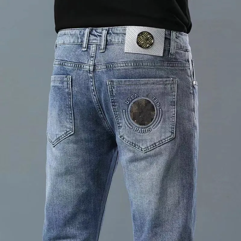 Herren Jeans Männer Designer Hosen Frühling 24 neue Männer kleine geraden Röhre Schlanker fit elastischer vielseitiger Jugend koreanische Modehose 555