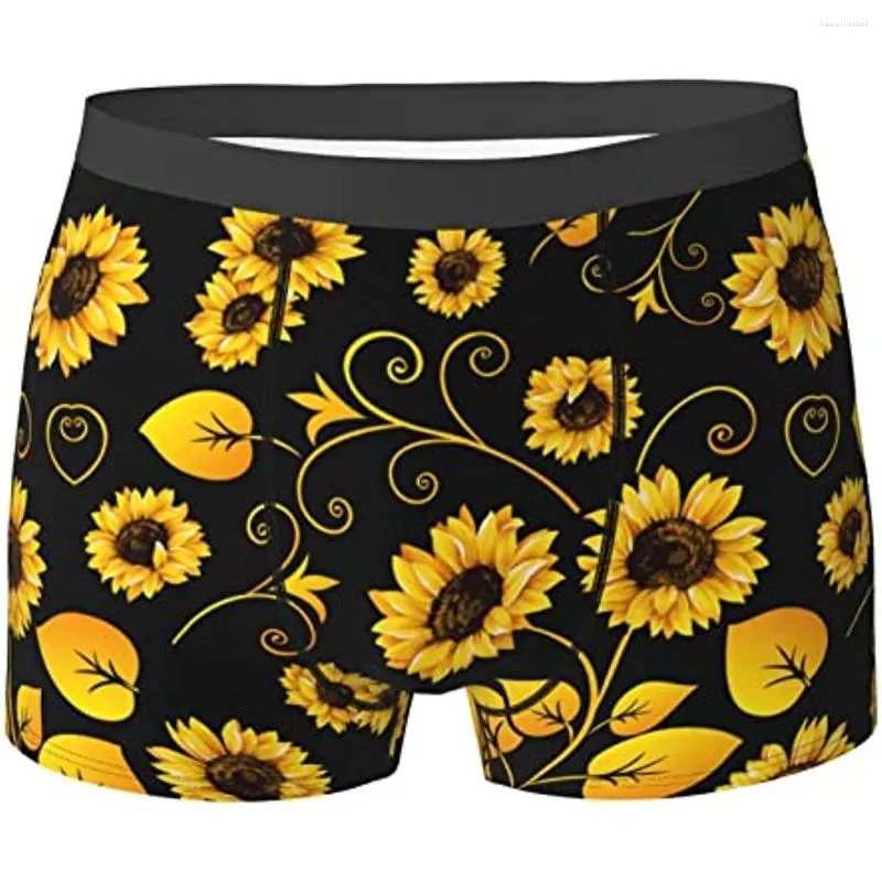 Underbyxor Solflower Print Män underkläder Boxer Briefs Regular Sport Mens