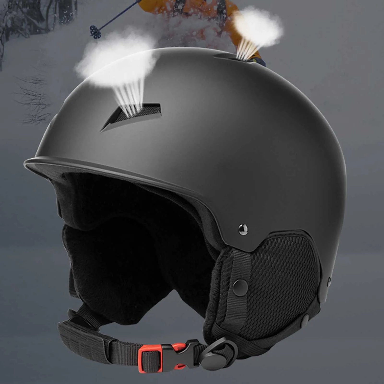 Capacetes de esqui Capacete de snowboard leve com suporte para óculos e protetor de queixo para proteção de esqui ao ar livre HKD230808