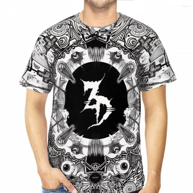 Herren-T-Shirts, Mandala-T-Shirts, Zeds Dead Trippy Art, 3D-gedruckt, atmungsaktiv, Retro, kurzärmelig, Polyester, Harajuku, O-Ausschnitt, Tops, Streetwear