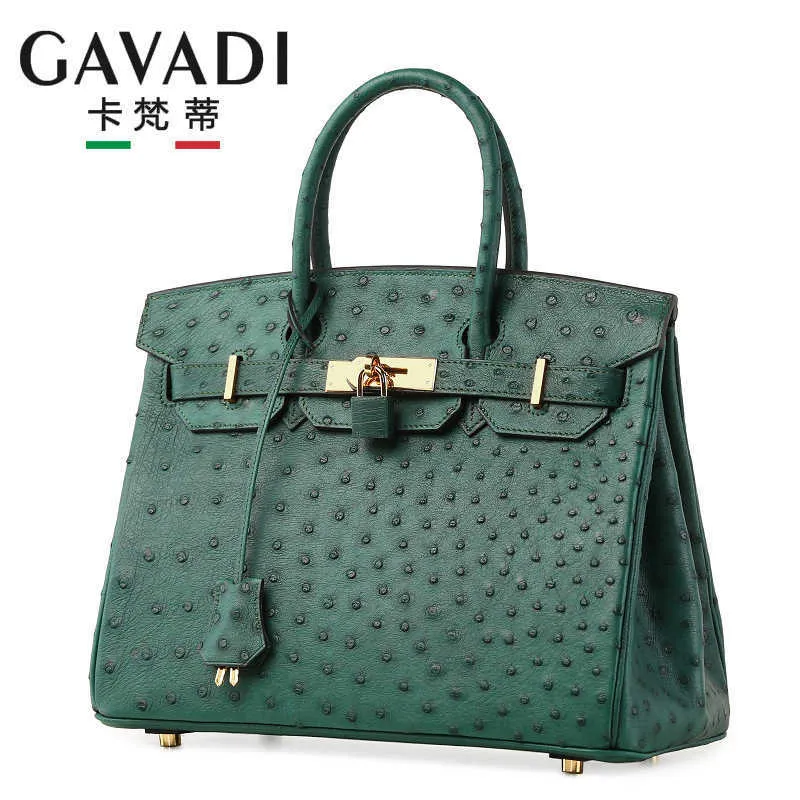 Ostrich Leather Womens Orange Handbag Fashion Brand 25 From Usabags 1688 111.92 DHgate.Com
