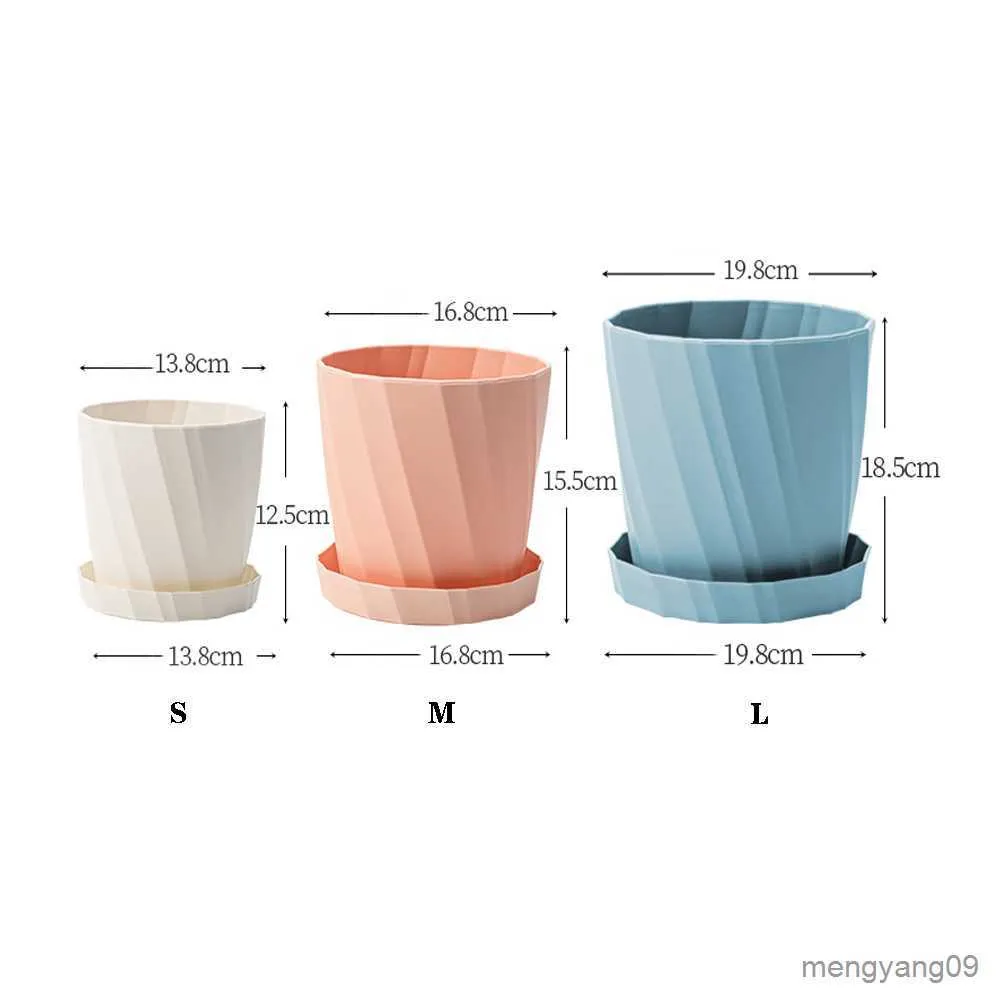 Plantenbakken Potten Buah Hars Desktop Minimalis Nordic Plastik Tebal Berdaging Setelan Muda Putih Pot Bunga Pot Mandiri R230808