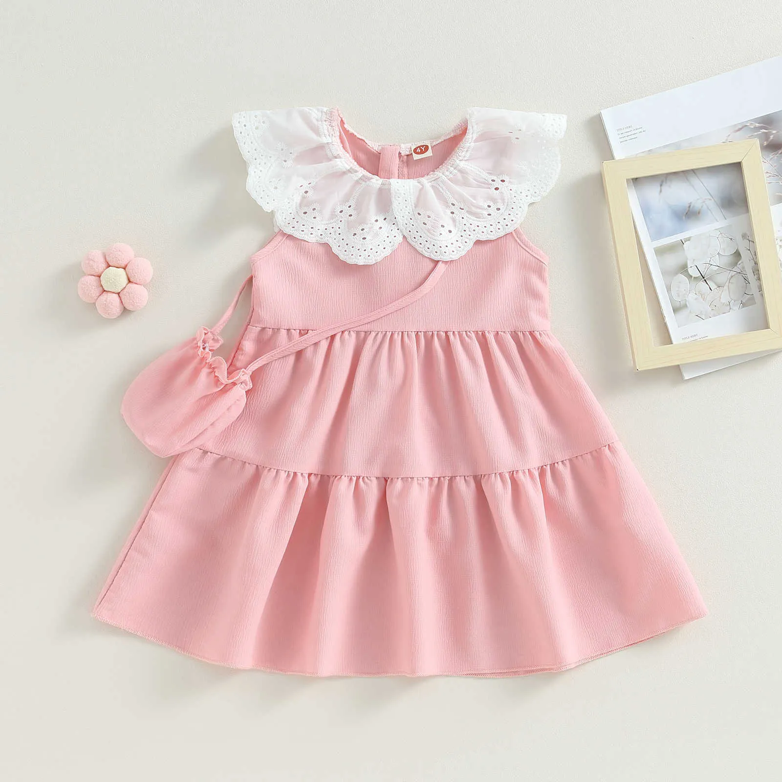 Платья для девочек Ma baby Dress pesta bayi perempuan Gaun Ruffle untuk musim panas selempang