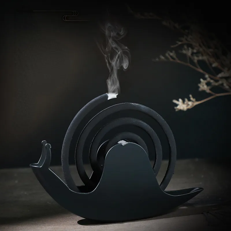 Novelty Items Creative Mosquito Coil Holder With Tray Nordic Style Spiral Summer Day Iron Mosquito Repellent Incenses Rack Plate Home Decor 230808