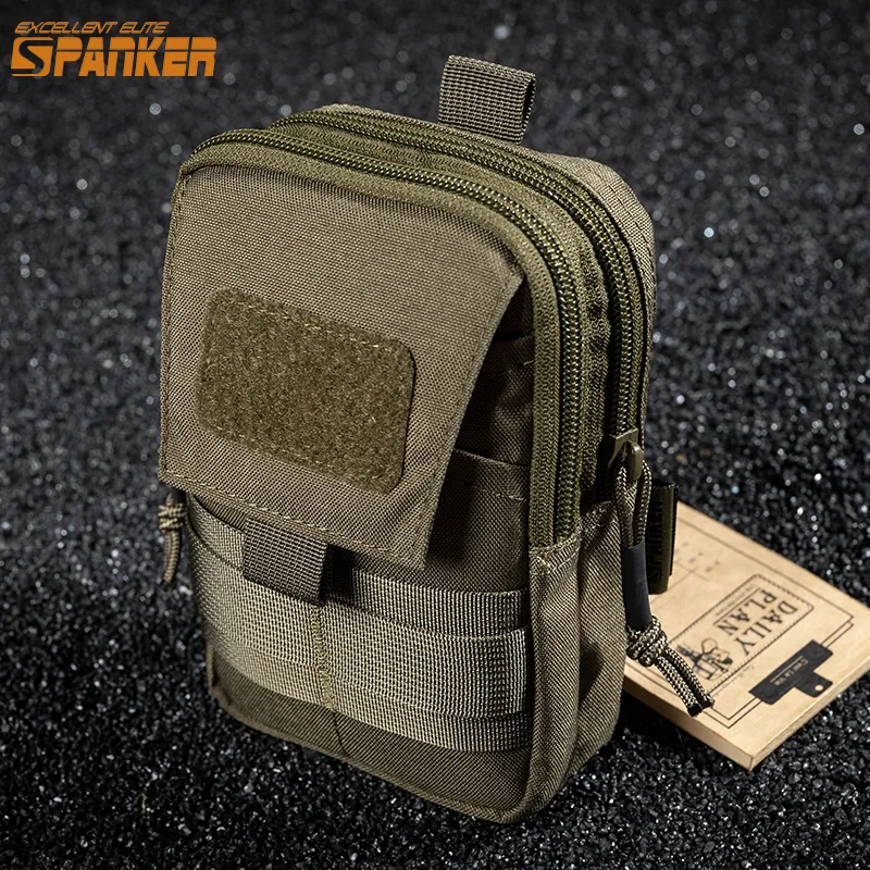 Packs de jour EXCELLENTE ELITE SPANKER EDC Tactique Taille Téléphone Sac Mobile En Plein Air Militaire Molle Hommes Argent Outil Poche 230807