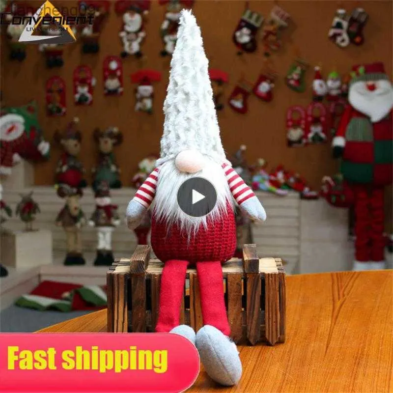 Retractable Christmas Faceless Doll Merry Christmas Decorations For Home Cristmas Ornament For Navidad New Year 2022 L230620