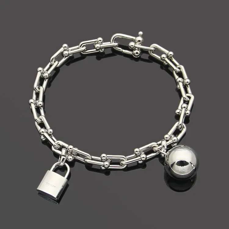 T armband designer smyckekedja enskikt U-format armband guld/silver/ros som bröllop julklapp