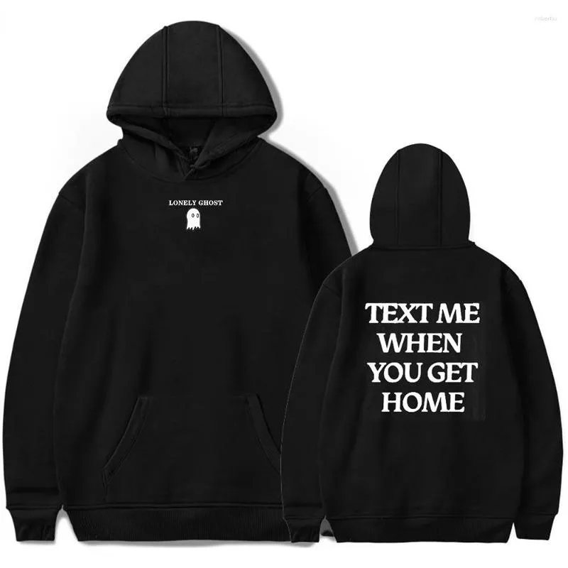 Heren Hoodies Ghost Text Me When You Get Home Mannen Vrouwen Print Grappige Vintage Hoodie Sweatshirts Unisex Trainingspak