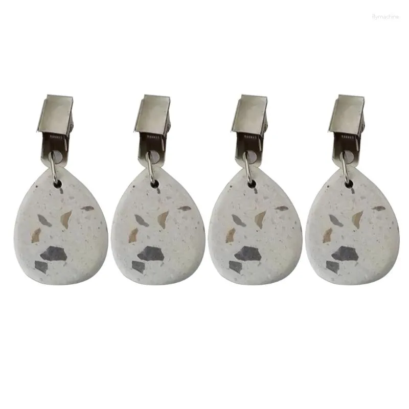 Table Cloth 4Pcs Cover Weights Stone Iron Tablecloths Pendants Pendant Tablecloth Clips