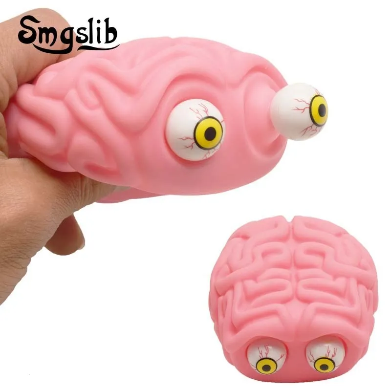 減圧おもちゃを絞るフィデットおもちゃフリッピーな脳の目を飛び出すクールなもの