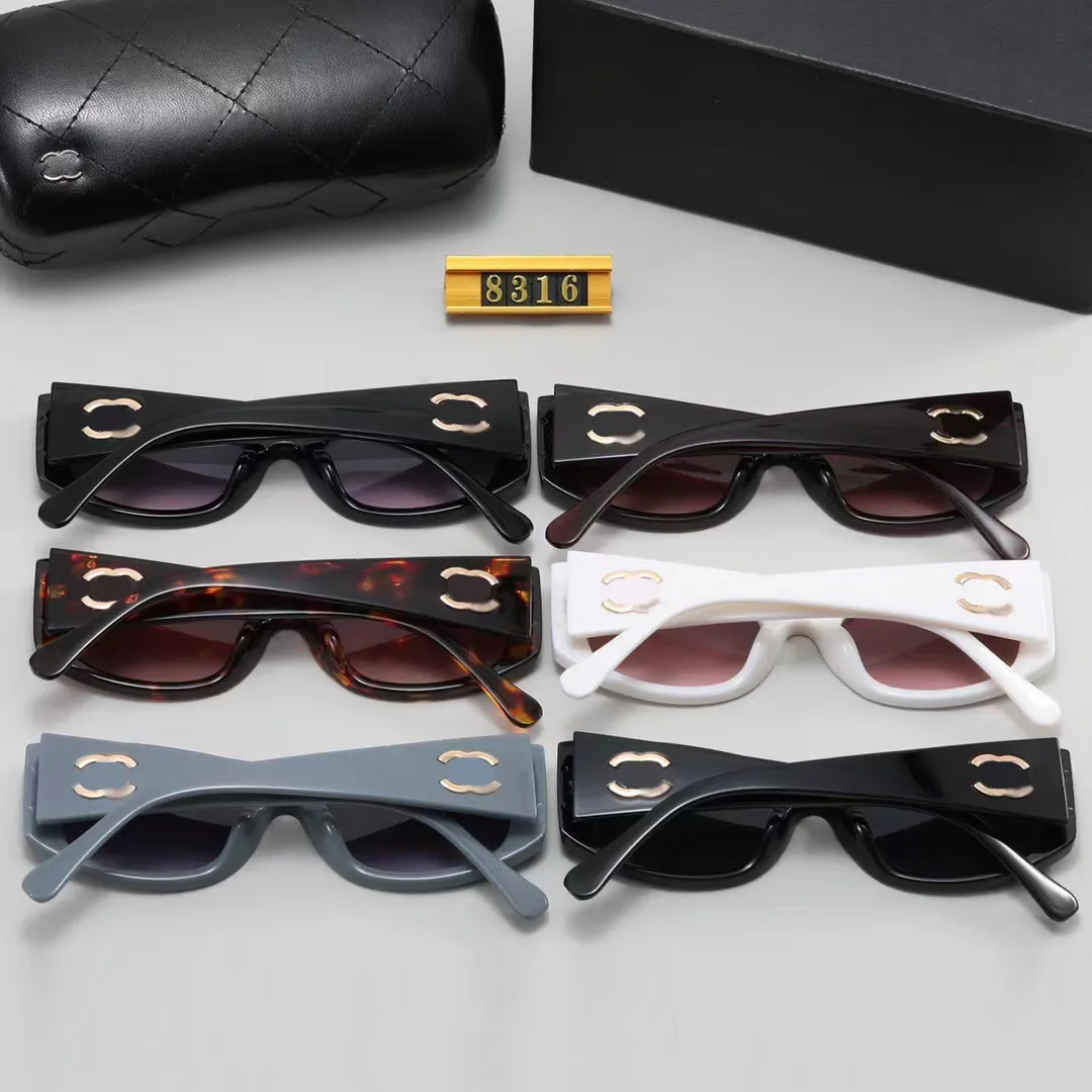 Lunettes de soleil lunettes de soleil design pour femmes hommes lunettes de soleil lunettes de luxe lunettes de soleil rétro lunettes de soleil c de haute qualité avec boîte 8316