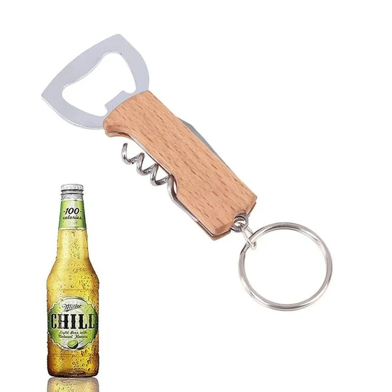 2 Portachiavi Apribottiglie In Acciaio Inox Per Birra, Lattine