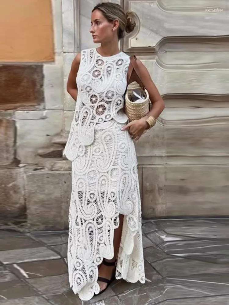 Crochet skirt jumpsuit online