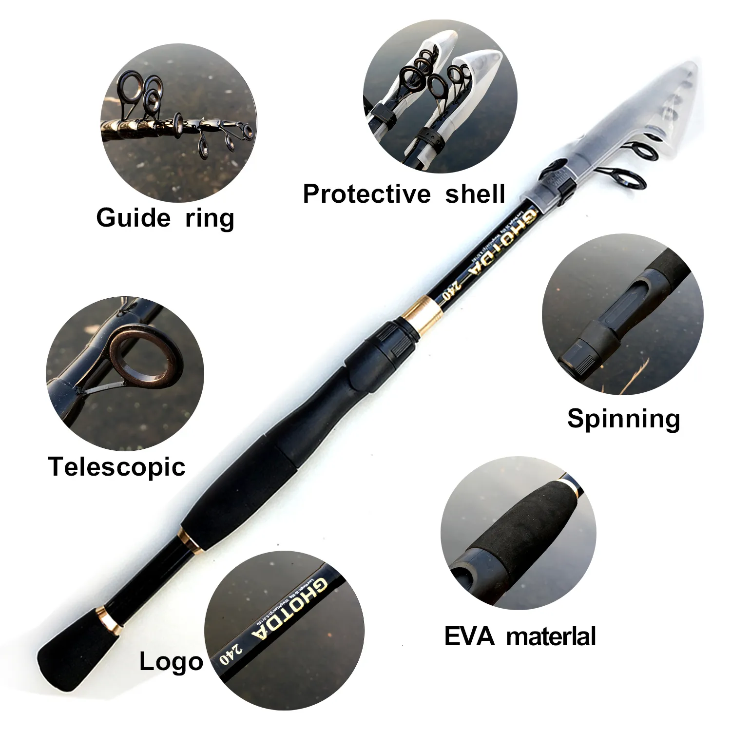 GDA Fishing Set Portable Ultralight Loomis Spinning Rods And Reel Combo For  Travel, Single Rod Set For Strong Fishing 230807 From Dao05, $13.06