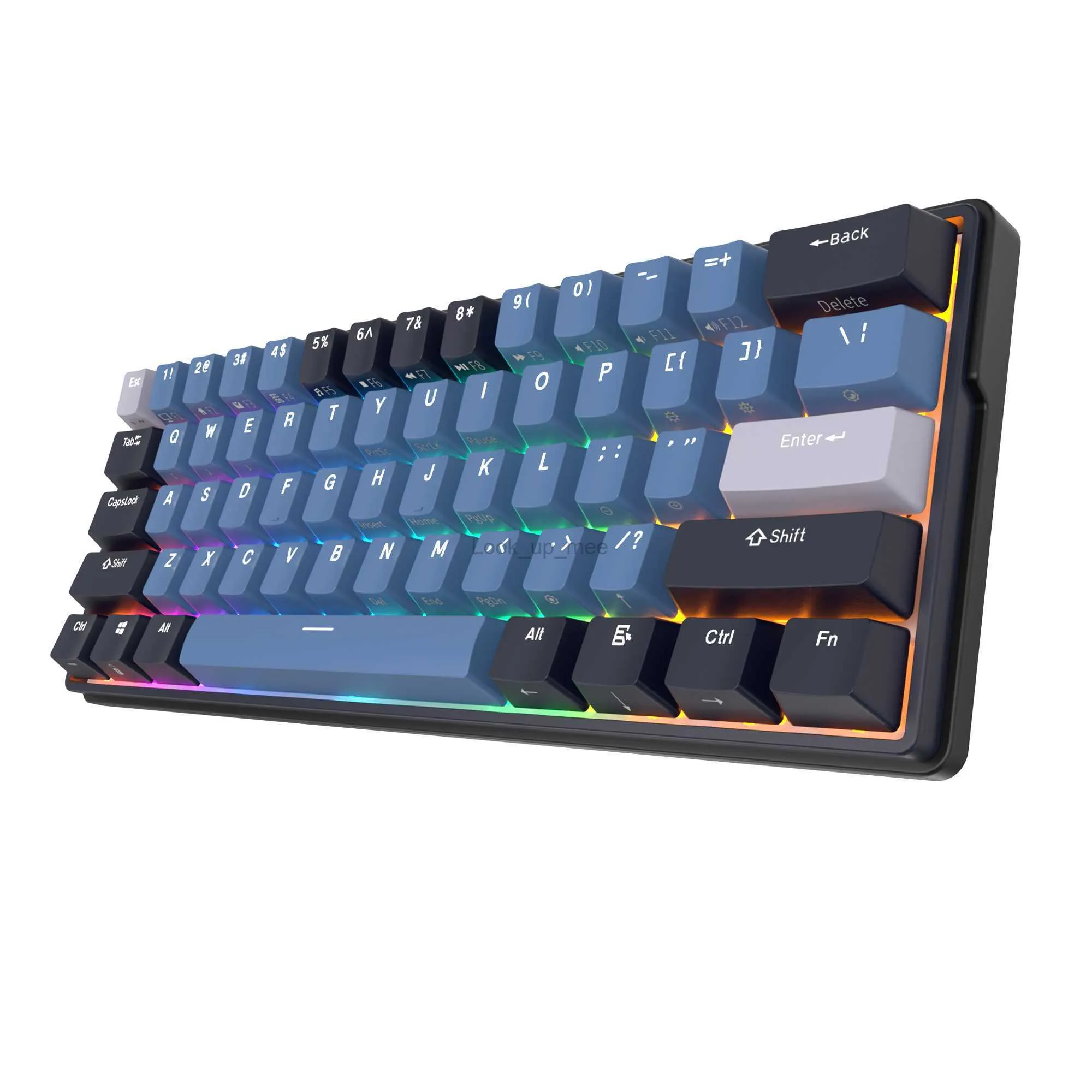 RK61 Royal Kludge Wireless Mechanical Keyboard Tri-Mode Bluetooth  5.0/2.4G/USB-C RGB Backlit 61 Key Hot-Swappable Gamer Keyboard