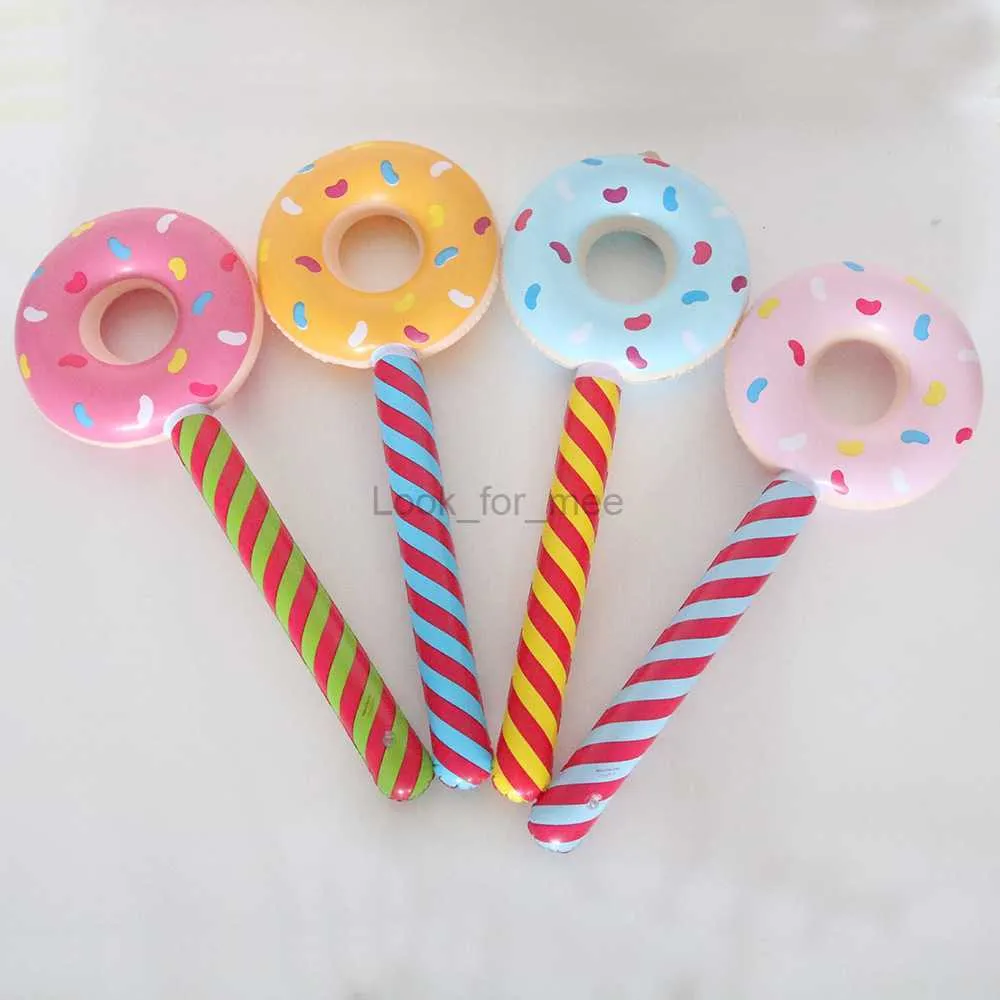 80 cm Donut Toy Balloon Stick Donut Party Decor Candy Party Princess Party Balloon Girls 'Afternoon Tea Theme Balloons HKD230808