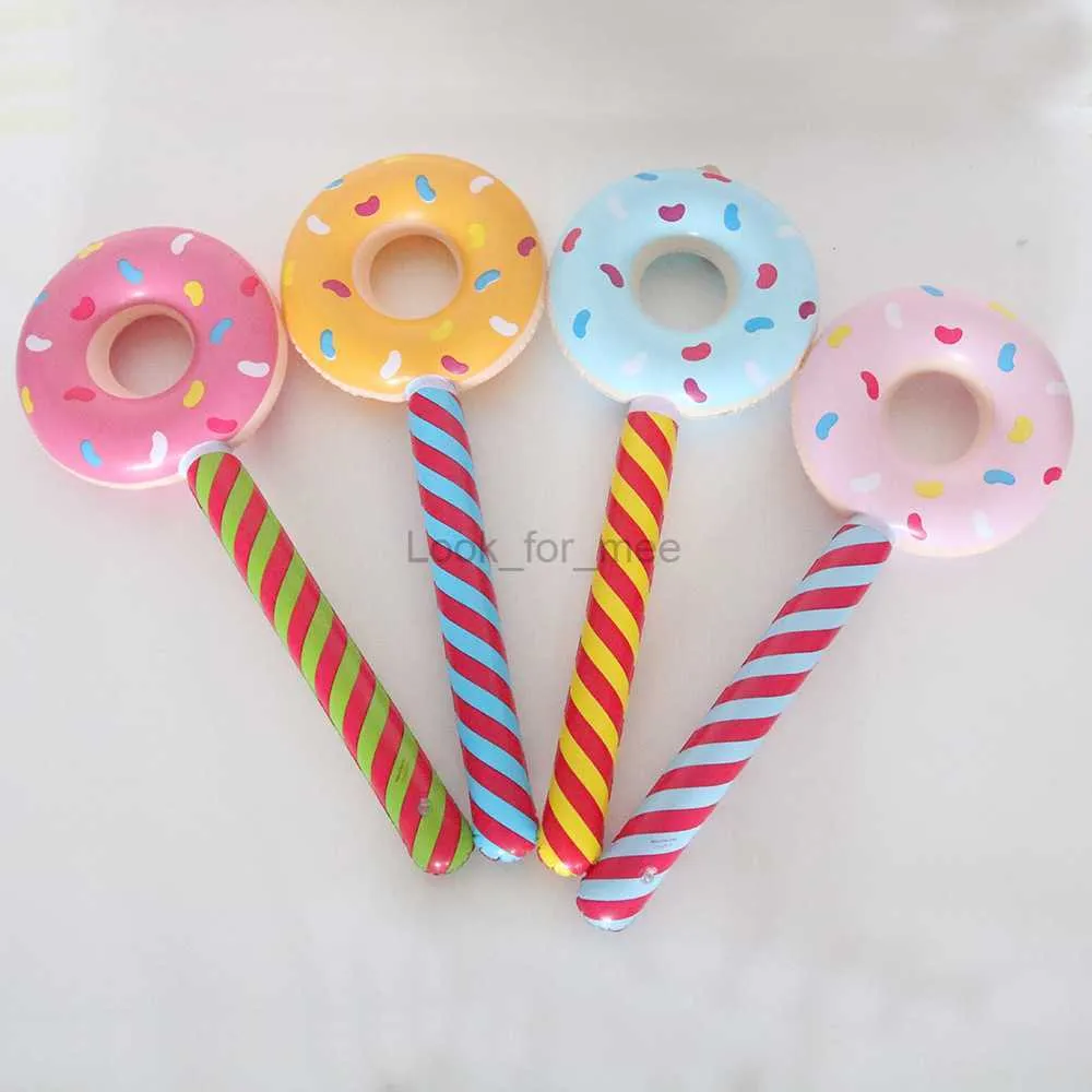 80 cm Donut Spielzeug Ballon Stick Donut Party Dekor Candy Party Prinzessin Party Ballon Mädchen Nachmittagstee Thema Luftballons HKD230808