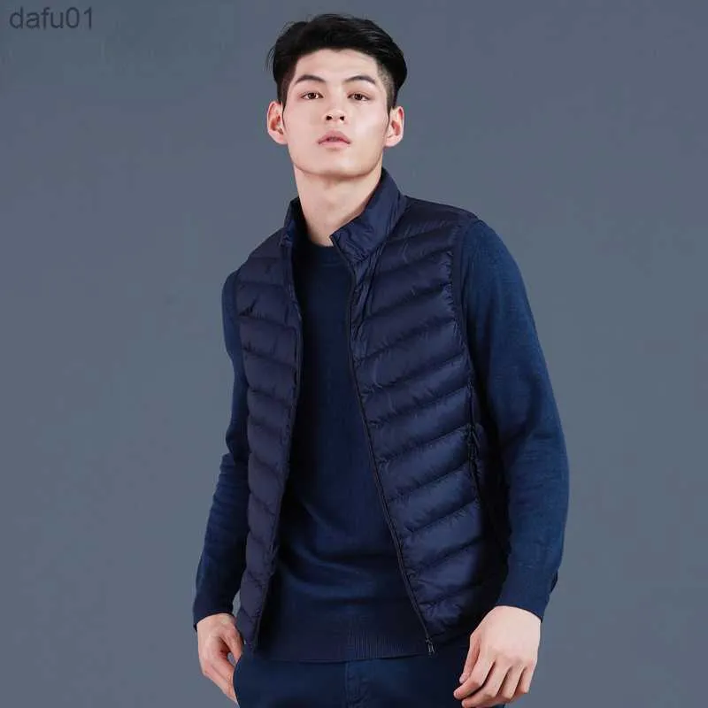 Mode Daunenjacke für Männer Warme Weste Männer Kleidung männer Casual Weiße Ente Unten Mantel 2022 Winter Neue männer weste männer Jacke FCY L230520