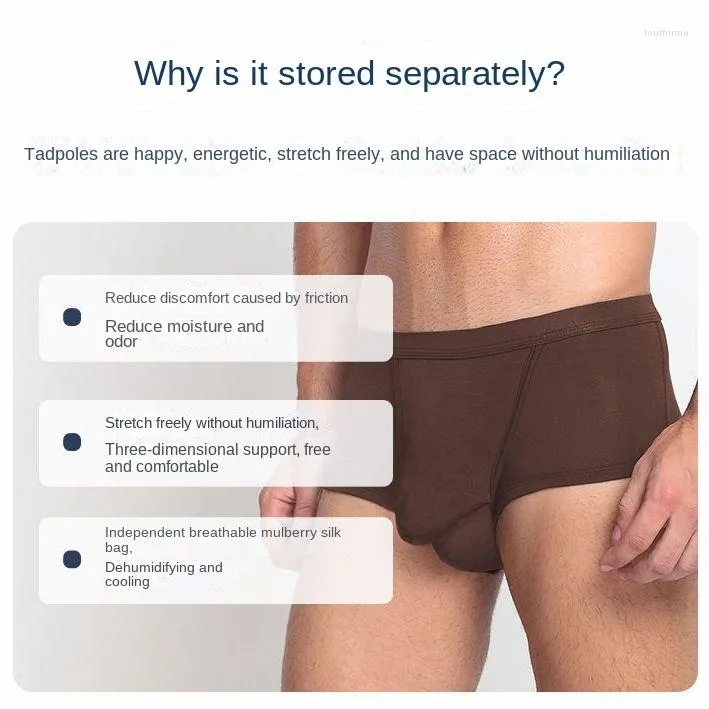 Underpants Man Separate Dual Pouch Underwear Summer Breath