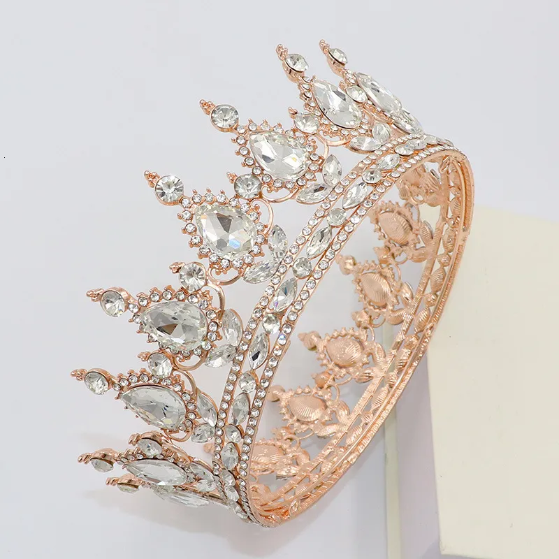 Corona Regina Con Strass Cristallo - Tiara Principessa Per Sposa, Ballo E Serate Di Gala - 6