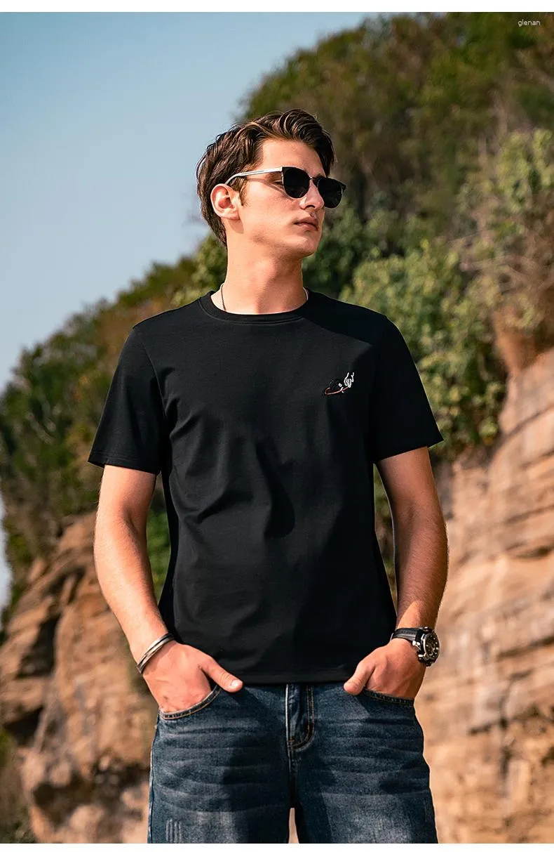 T-shirts pour hommes Y1574 Summer Cool T-shirt à manches courtes T-shirt décontracté et simple à manches courtes