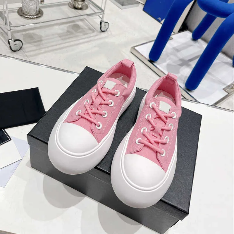 Casual Shoes Small fragrance thick bottom light bulb shoes 2032 new early autumn candy colored canvas shoes lace up boots high white shoes women