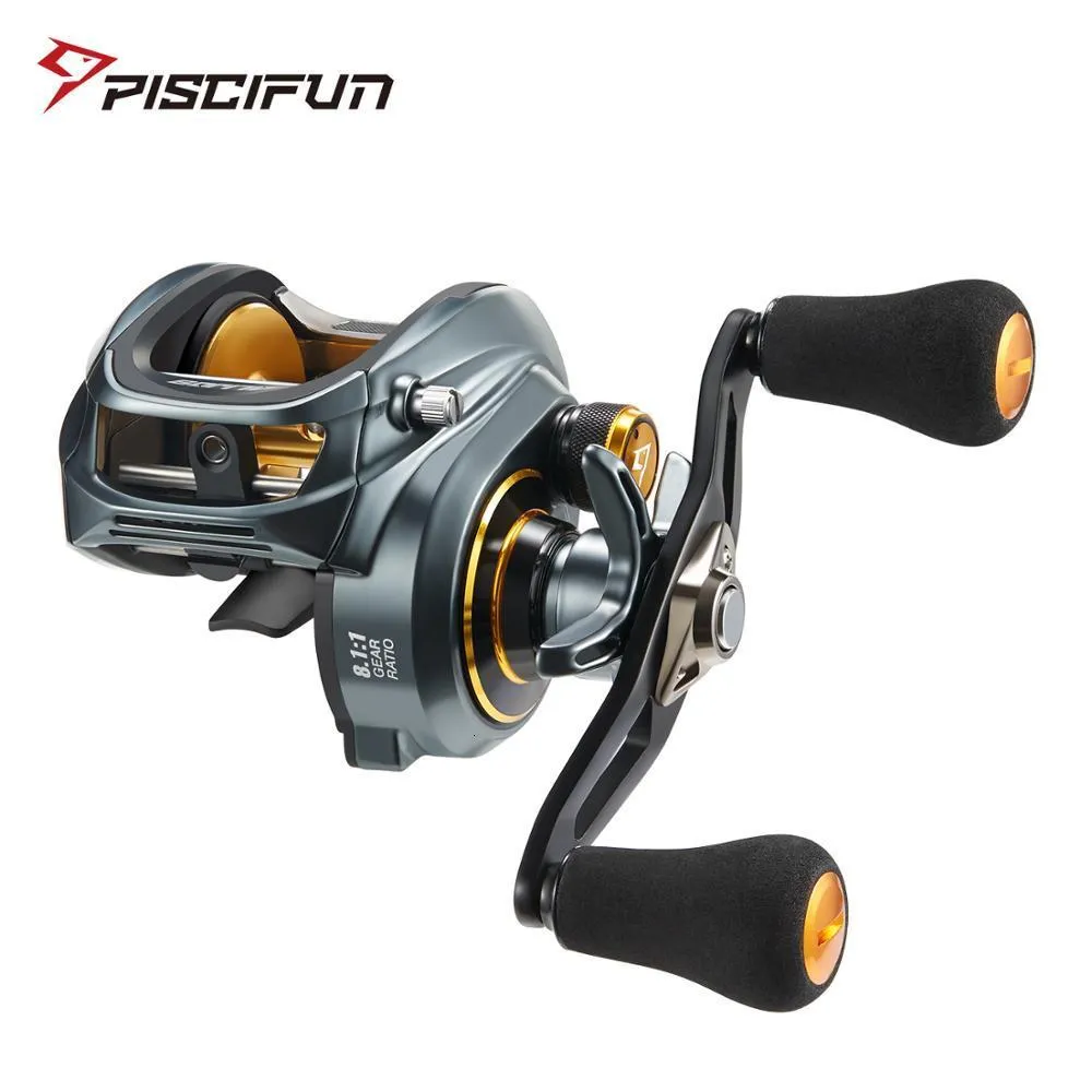 Bułki Baitcasting Piscifun Alijoz 300 Niski profil Baitcasting Reel 15kg Max Drag 81 łożyska aluminiowe Ramka słodkowodna łowienia wód słonej 230807