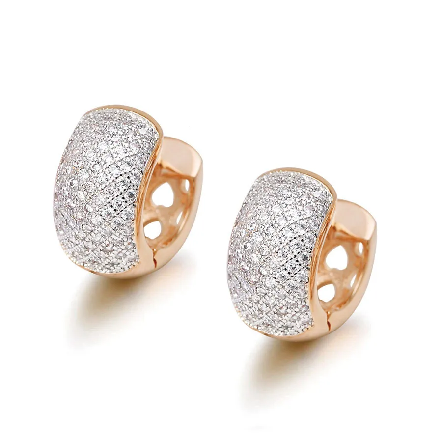 Stud MxGxFam Mirco Orecchini a cerchio in zircone pieno per gioielli moda donna CZ AAA Mix 2 placcato oro 230807