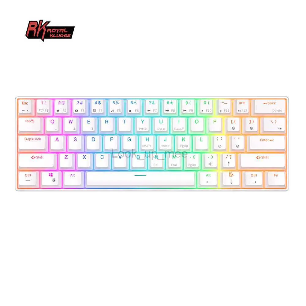 RK Royal Kludge RK61 Wireless Bluetooth Mechanical Tangentboard 61 Keys 60% Ultra-Compakt Dual Mode RGB Bachot-sklit Gamer Keyboards HKD230808