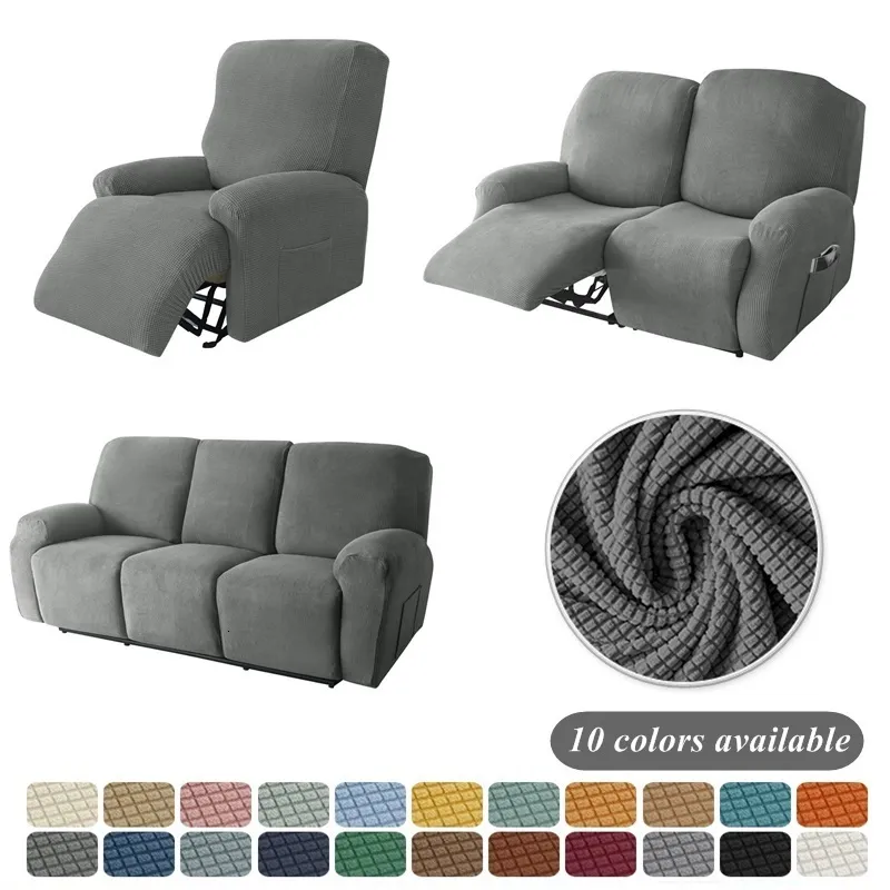 Stol täcker 1 2 3 -sits polar fleece retar soffa täcker lat pojke avslappnad fåtölj elastisk protektor lounge hem husdjur anti skrap 230808