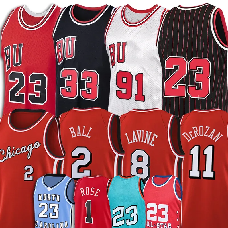 Chicago''Bulls''Basketball Jerseys Zach Lonzo 2 Ball LaVine DeMar Derrick DeRozan Rose 1996 1997 Throwback 23 Michael 75 Anniversary personalizzato uomo donna gioventù bambino