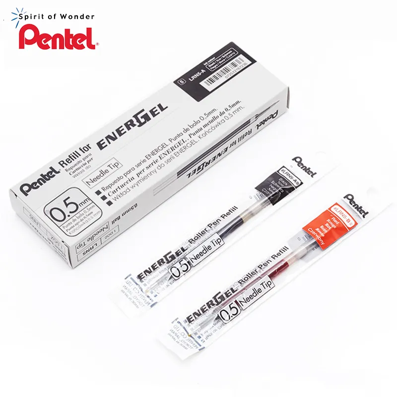 Gel Pens Pentel EnerGel LRN5 NeedlePoint Pen Refill 05 Mm BlackBlueRed for BLN75 230807