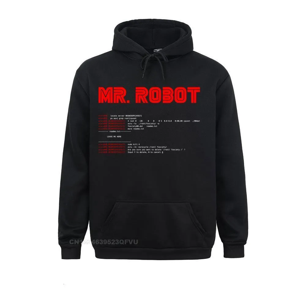 Felpe con cappuccio da uomo Felpe Cool Mr Robot Programmatore da donna Codice sviluppatore Maglione per uomo Girocollo Cotone Abiti di grandi dimensioni 230807